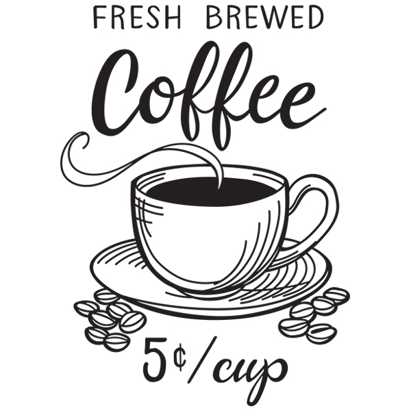 Fresh Brewed Coffee [SVG, DXF]