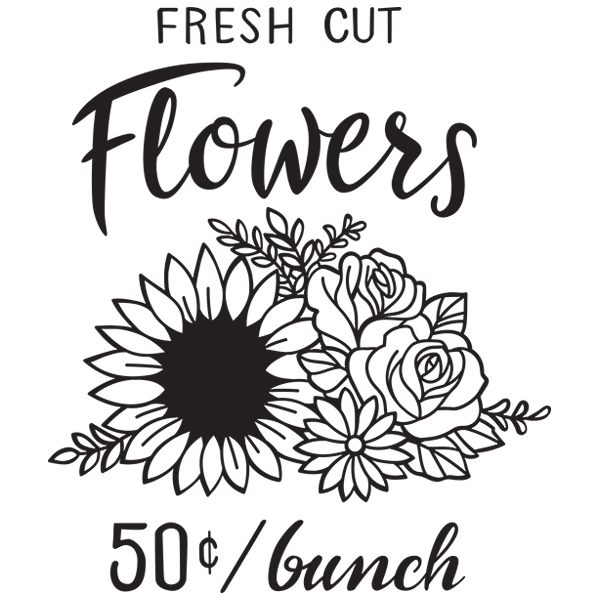 Fresh Cut Flowers [SVG, DXF]