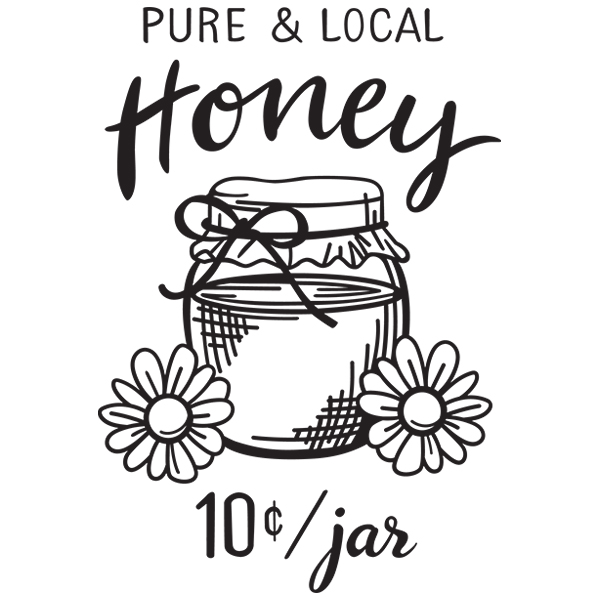 Pure & Local Honey [SVG, DXF]