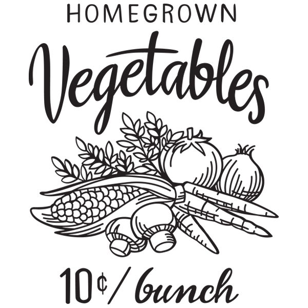 Homegrown Vegetables [SVG, DXF]