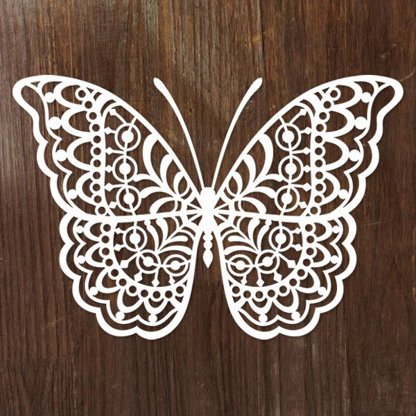 Intricate Papercut Butterfly [SVG, DXF]