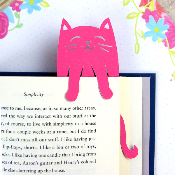 Papercut Bookmark - Cat [SVG, DXF] 1