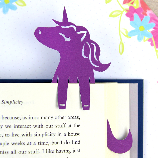 Papercut Bookmark - Unicorn [SVG, DXF] 1