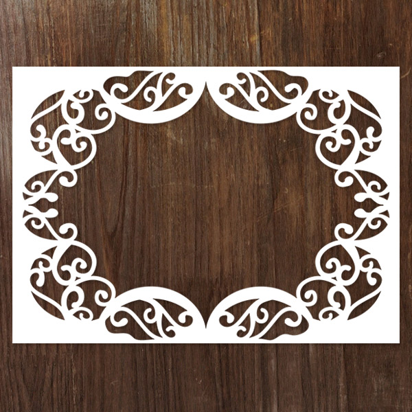 Papercut Frame - Filigree [SVG, DXF]