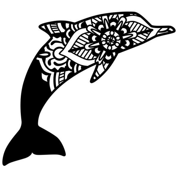 Mendhi Dolphin [SVG, DXF]