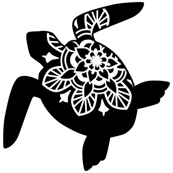 Mendhi Sea Turtle [SVG, DXF] 1