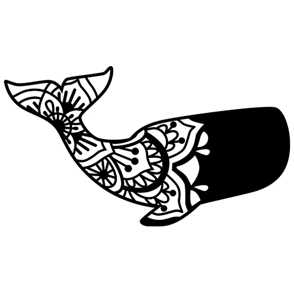 Mendhi Whale [SVG, DXF]