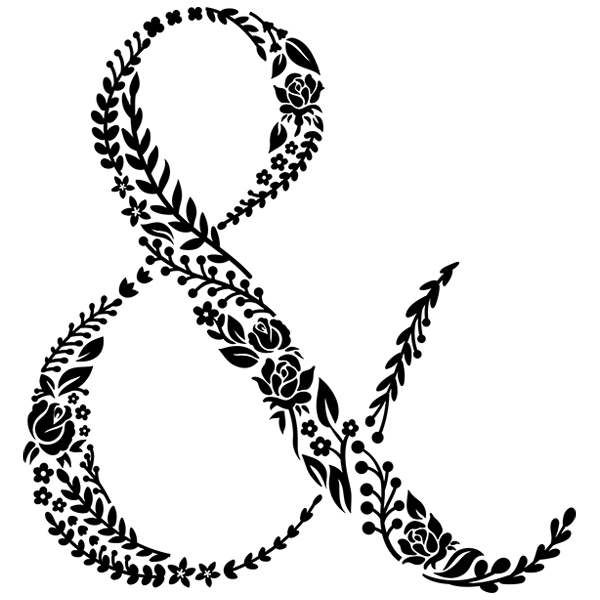 Floral Ampersand [SVG, DXF]