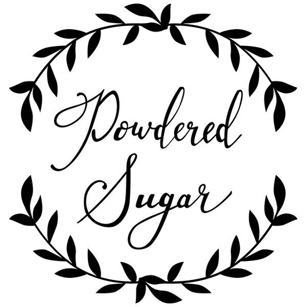 Kitchen Wreath Label - Powdered Sugar [SVG, DXF]