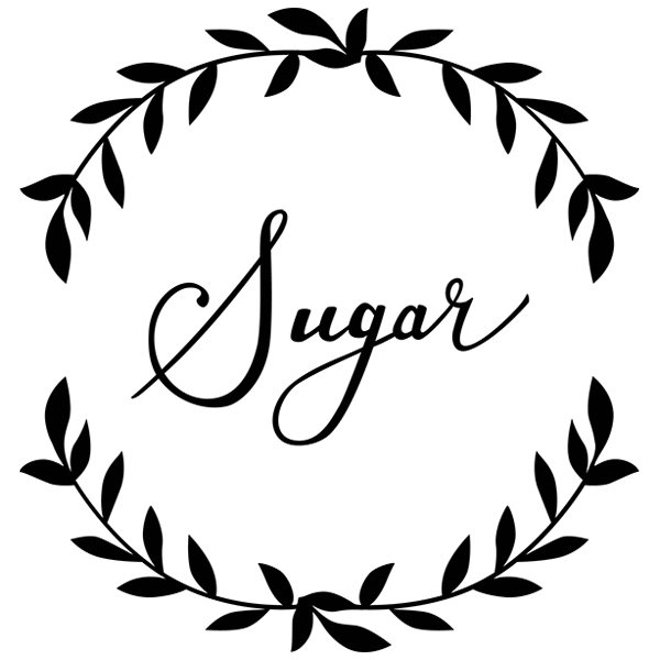 Kitchen Wreath Label - Sugar [SVG, DXF] 1