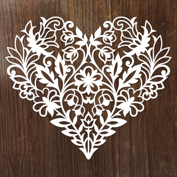 Intricate Papercut Heart [SVG, DXF]