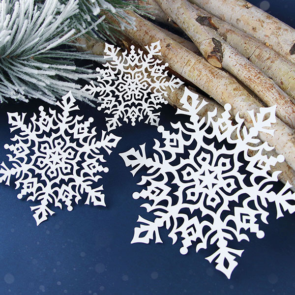 Crystalline Papercut Snowflake [SVG, DXF] 1