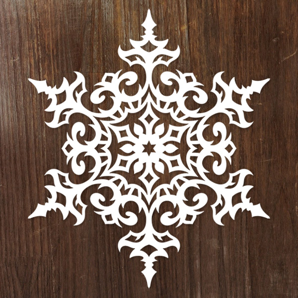 Icy Papercut Snowflake [SVG, DXF]