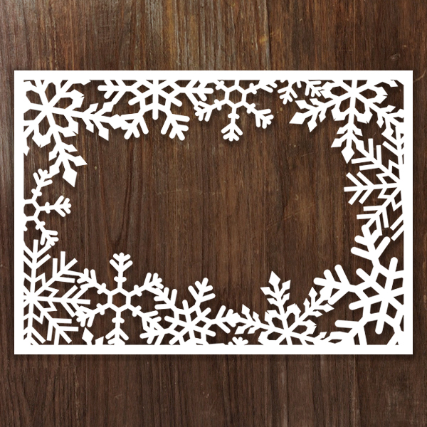 Snowflake Photo Frame [SVG, DXF]
