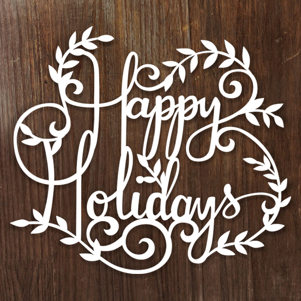 Papercut Happy Holidays Sampler [SVG, DXF]