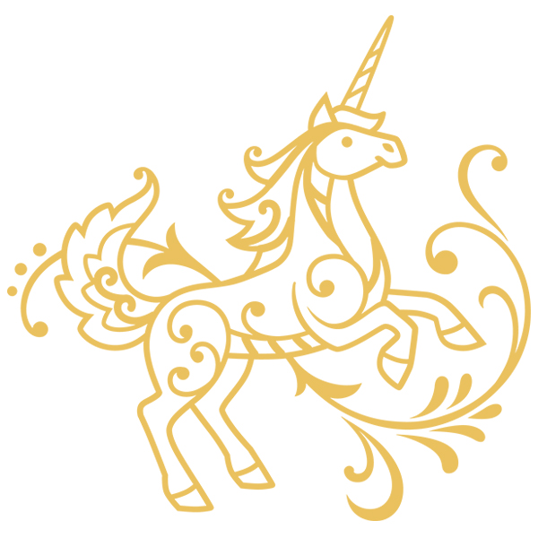 Fantasy Flourish - Unicorn [SVG, DXF]