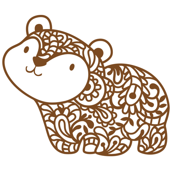 Cute Doodle Bear [SVG, DXF]