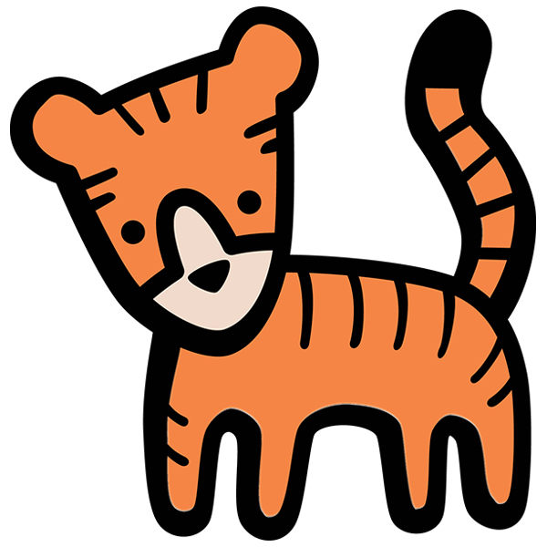 Sweet Safari Tiger [SVG, DXF]