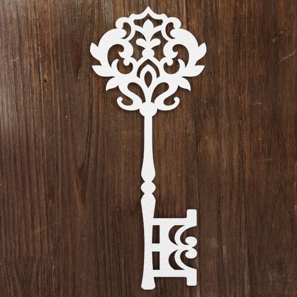 Papercut Intricate Key [SVG, DXF]