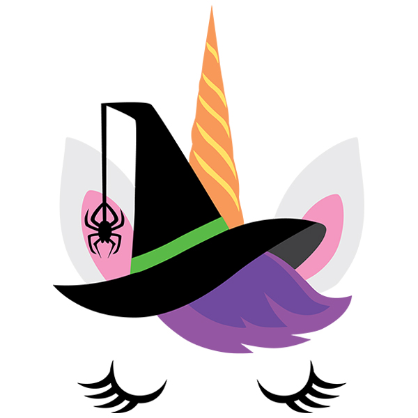 Halloween Unicorn Face [SVG, DXF]