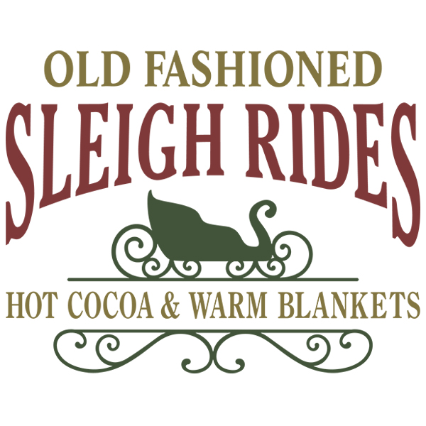 Old Fashioned Sleigh Rides [SVG, DXF]