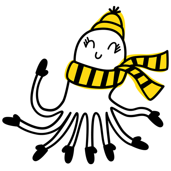 Bundled-Up Octopus [SVG, DXF]