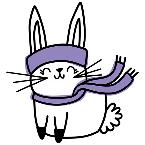 Bundled-Up Bunny [SVG, DXF]