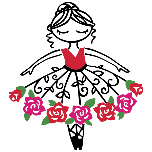 Rose Ballerina [SVG, DXF]
