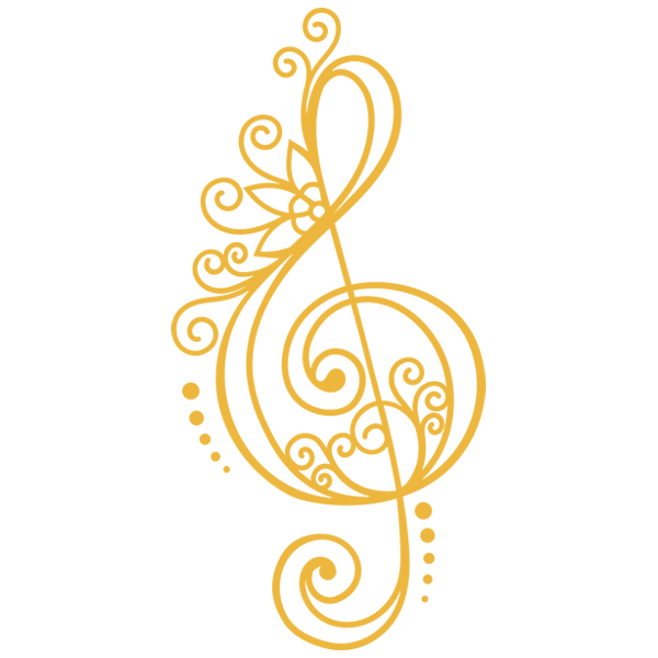 Filigree Treble Clef [SVG, DXF]
