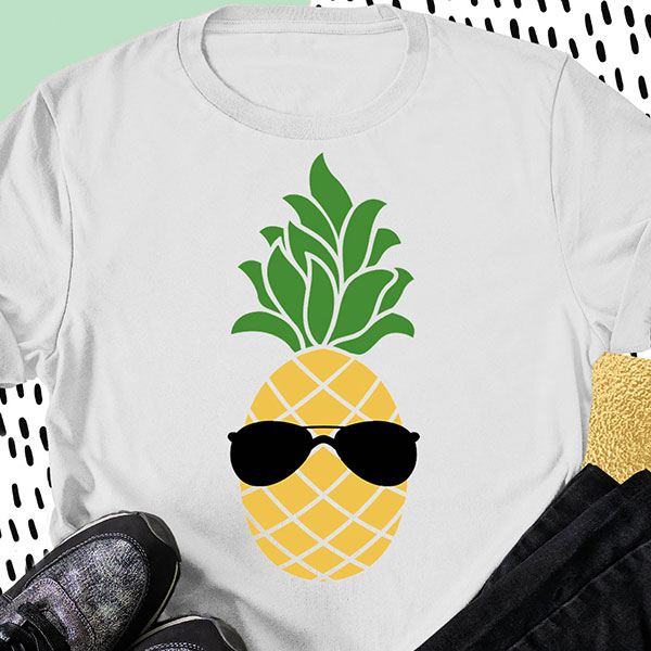 Too Cool for School Pineapple [SVG, DXF] 1