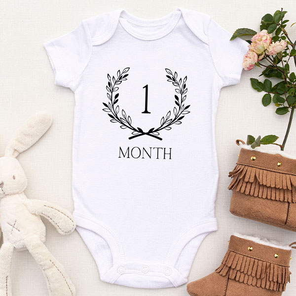 Monthly Milestones Set - Laurel [SVG, DXF] 1