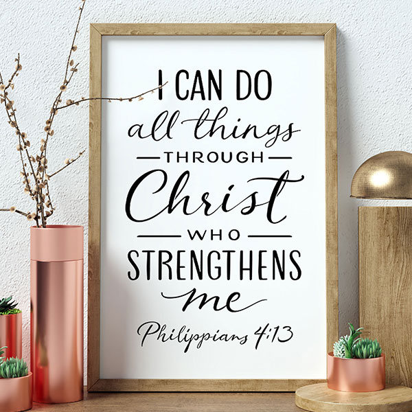 Phillippians 4:13 Script [SVG, DXF] 1
