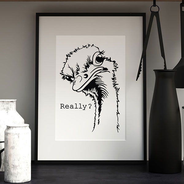 Miffed Ostrich [SVG, DXF] 1