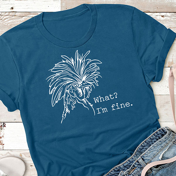 I'm Fine Chicken [SVG, DXF] 1
