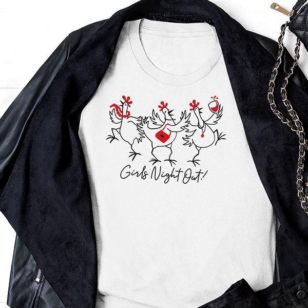 Girls Night Out Chickens [SVG, DXF] 1