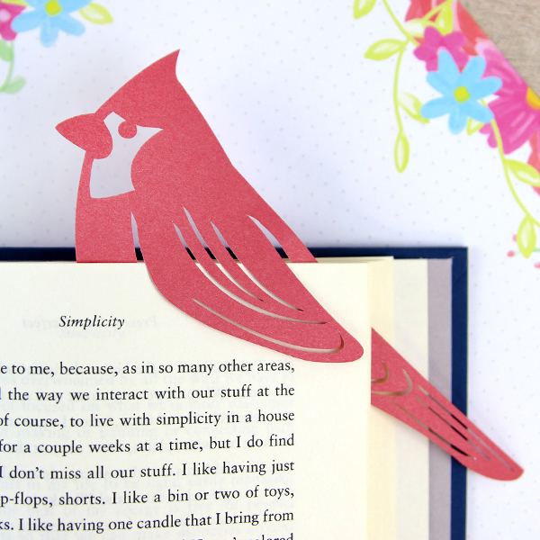 Papercut Bookmark - Cardinal [SVG, DXF] 1