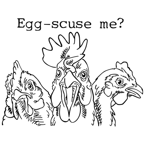 Egg-scuse Me Chickens