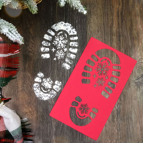 Santa's Footprint Stencil 1