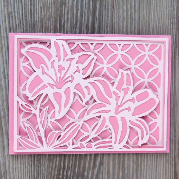 Papercut Card - Layered Lilies [SVG] 1