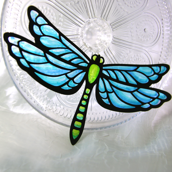 Papercut Stained Glass Dragonfly [SVG] 1
