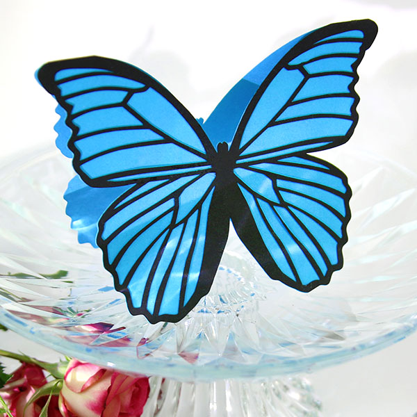 Papercut Card - Blue Morpho [SVG] 1