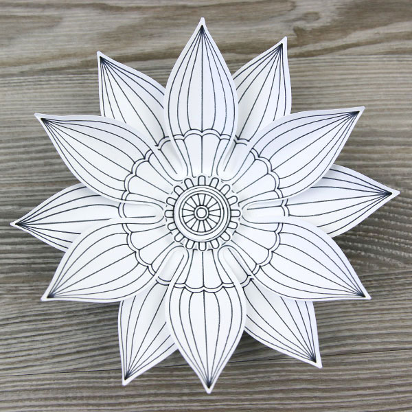 Cut and Color Flower [SVG] 1