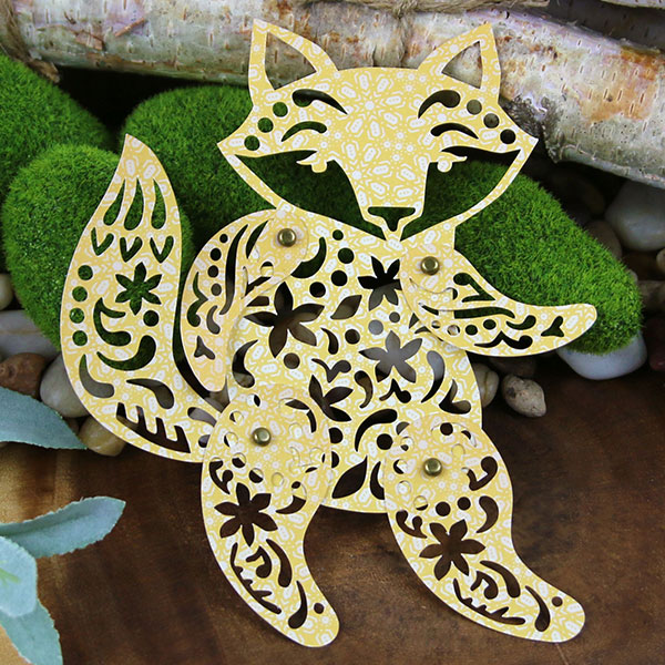 Papercut Articulated Fox [SVG] 1