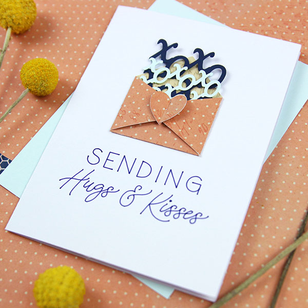 Sending Hugs and Kisses Card [SVG] 1