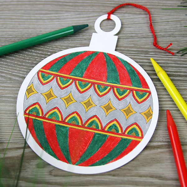 Cut & Color Christmas Ornament [SVG] 1