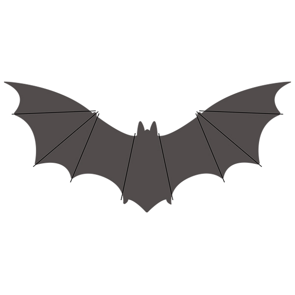 Papercut Dimensional Bat [SVG] 1