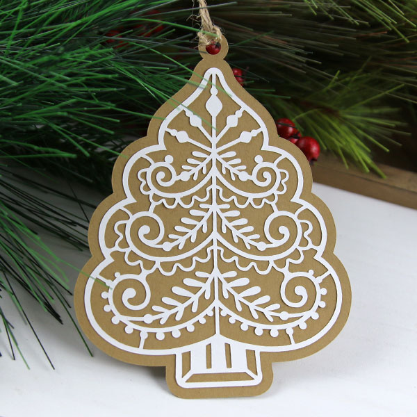 Papercut Gingerbread Cookie - Tree [SVG] 1