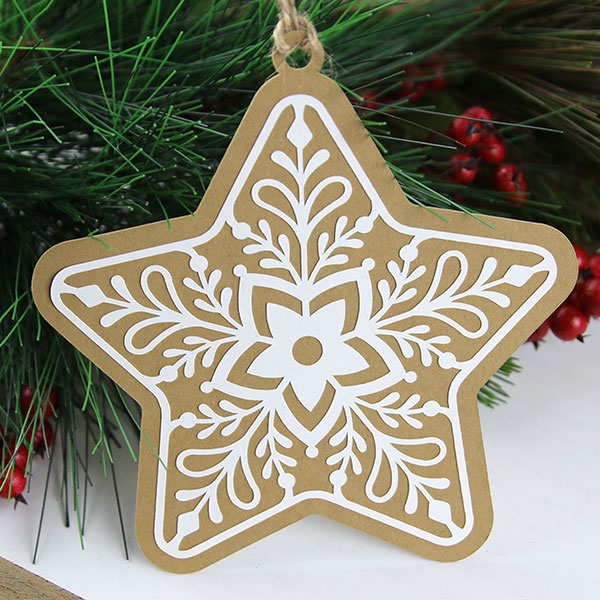 Papercut Gingerbread Cookie - Star [SVG] 1