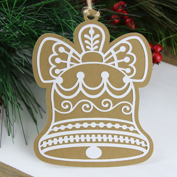 Papercut Gingerbread Cookie - Bell [SVG] 1