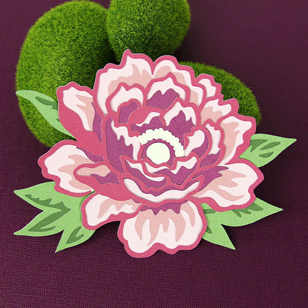 Layered Papercut Magnolia [SVG] 1
